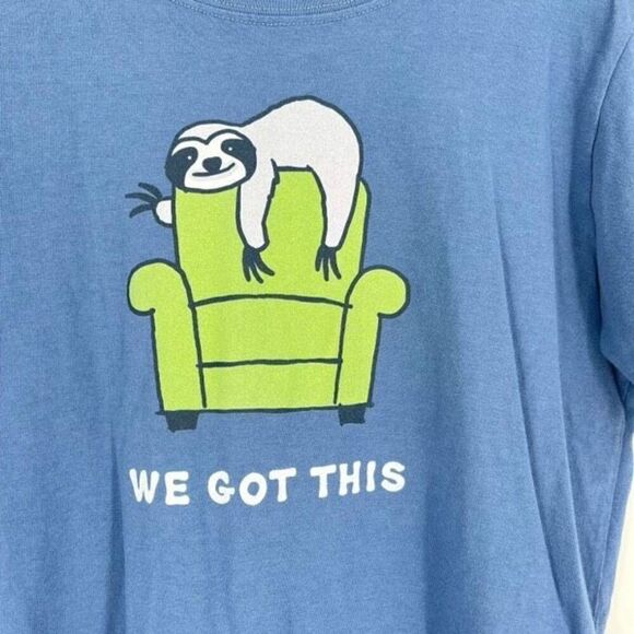 Life is Good Blue‎ Sloth We Got This Tee Shirt Medium - Picture 7 of 9